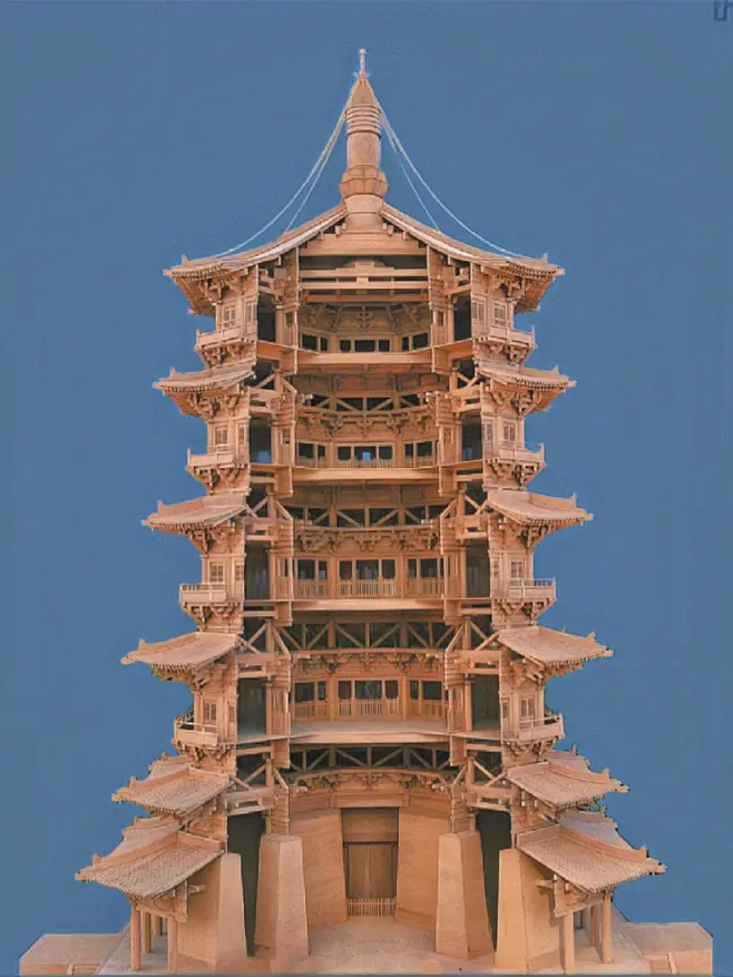 应县木塔最全最详细最直观的结构解析，绝美的中国古建。来自：无用研究社 (11)-花瓣网