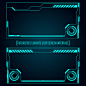 Futuristic monitor screen Premium Vector