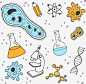 手绘化学元素免抠素材_图宝宝 https://bao16.com DNA 元素 化学 手绘 排列 细胞 细菌