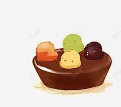 巧克力布丁小鸡 食物 元素 免抠png 设计图片 免费下载 页面网页 平面电商 创意素材