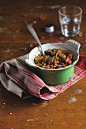 Food photography by Anna Kurzaeva - Stewed Cabbage with Lentil and Sausages