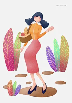 春游踏青购物插画图片大小2480x3508px 图片尺寸6.45 MB 来自PNG搜索网 pngss.com 免费免扣png素材下载！春游#春游踏青#购物的女孩#郊游#卡通插画#卡通手绘#旅游#绿色的植物#外出活动#野餐#