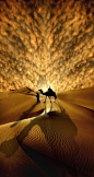 撒哈拉沙漠的日落