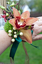 Natural, autumnal wrist corsage