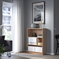 BILLY bookcase white stained oak veneer - IKEA : IKEA - BILLY,bookcase,white stained oak veneer,Adjustable shelves; adapt space between shelves according to your needs.2 shelves included.