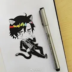 Meiririh 动漫 少女 少年 马克笔水彩 彩铅 手绘 漫画 二次元  萌系 素描 素材 临摹 ACG 耽美 百合 帅哥 美女