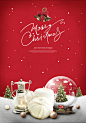 圣诞树玻璃球 蜡烛提灯 毛线球 雪花铃铛 圣诞海报设计PSD ti381a4501