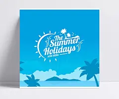 蓝色夏季沙滩海报矢量素材|大海,海鸥,岛屿,夏季,沙滩,椰子树,海报,summer holidays,矢量图,AI格式,含JPG预览图,summerholidays,万图库