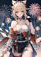 #宵宮 宵宮Yoimiya×Hanabi - かわいい人的插画