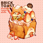 Fluffy Brick toast with personal floof for your preference! get your daily toast! strawberry cream shibe hammu choco banana matchacat anmitsupic.twitter.com/BjS0IJ8Lfm