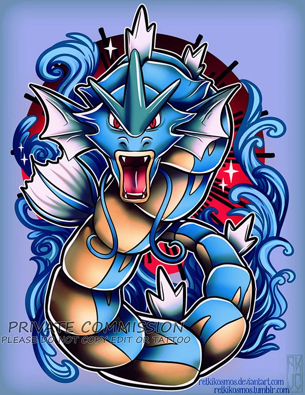 Gyarados Commission by RetkiKosmos图片_一本纹身集图片素材-花瓣网