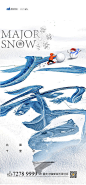 大雪节气海报