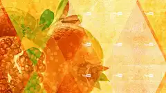 石榴 水果 背景 犹太新年 犹太人 传统的 食物 三角形 多边形