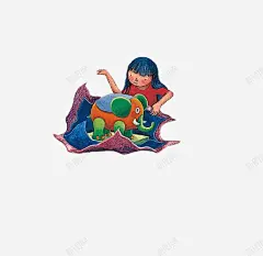 几米漫画手绘动物园高清素材 动物 女孩 手绘 清新 漫画 免抠png 设计图片 免费下载