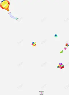 手绘卡通海报礼袋盒子 创意素材