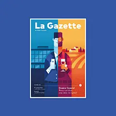 法国葡萄酒杂志 La Gazette 插画封面，矢量简约风格
平面设计工作室Makers Company ​​​​