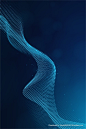 光效曲线渐变蓝色梦幻科技感底纹舞台海报场背景板AI矢量素材163-淘宝网