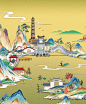 茶叶包装插画长图插画设计