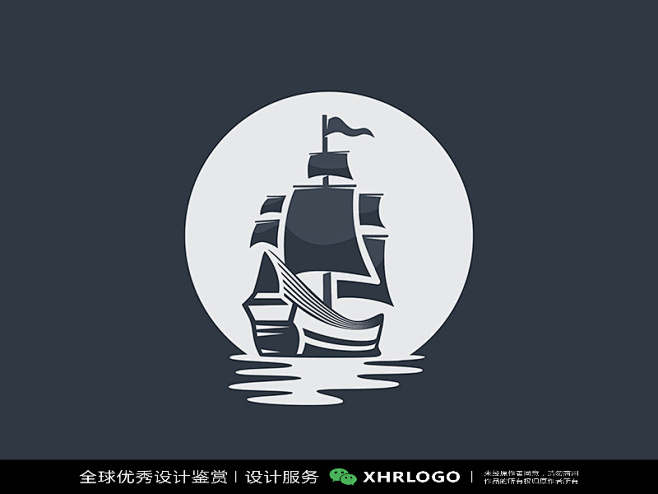 船LOGO设计合集#轮船#货船LOGO#船厂#小舟#沙船#邮轮#邮轮#船锚#帆船#木船#海盗船 (82)