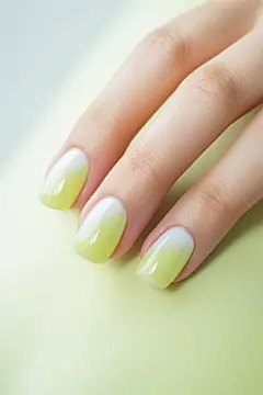 浅绿色的美甲精选