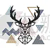 几何形状,鹿,彩色图片,动物鼻子,高雅,华丽的,折纸工艺,野生动物,壁纸