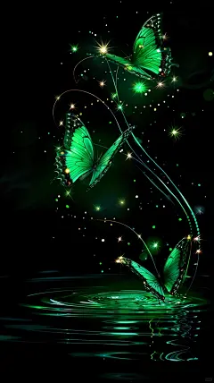 好看蝴蝶壁纸，好运绿色蝴蝶 - 小红书