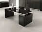 Download the catalogue and request prices of Modi | glass office desk By ultom, glass executive desk with drawers, modi Collection