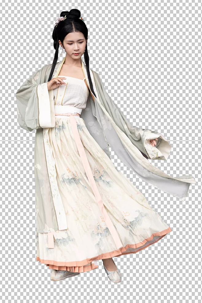 免抠宋制汉服女性人物古装古风png摄影图-花瓣网
