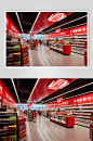 AI数字艺术高清超市货架陈列摄影图片-众图网