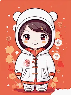 人物插画小女孩图形