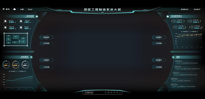 园区工程制造系统大屏