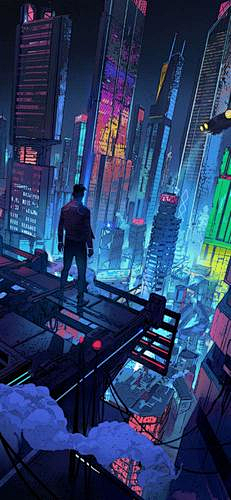 西有自在采集到赛博朋克