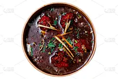 白色背景上的印度食物，菜单图片