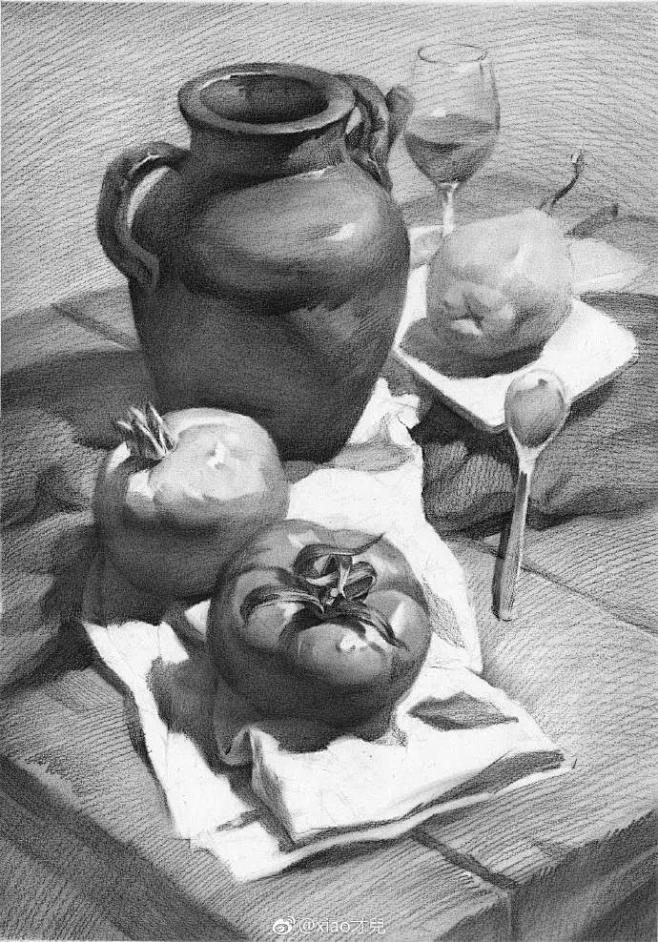 吃透素描静物的质感，艺考、校考全部通杀！...