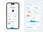 Productivity Tool app badge bar chart colors graph icons metrics minimal productivity profile progress tabs tags task to do typography ui ux