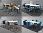 现代餐桌椅摆件组合3D模型ID：393806
