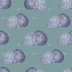 云的无缝模式。手绘水彩画。设计服装，织物，帆布，墙纸，明信片，海报