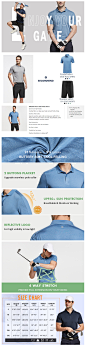 Amazon.com: BALEAF Men's Golf Polo Shirts Lightweight Quick Dry Short Sleeve Shirt Moisture Wicking UPF50+ Regular Fit Blue Size Large : Clothing, Shoes & Jewelry