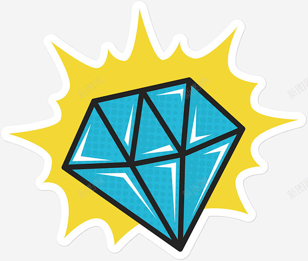 蓝色创意钻石矢量图 免费下载 页面网页 ...