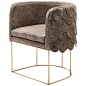 Leather and Brass Contemporary Falcon Tub Chair by Egg Designs For Sale