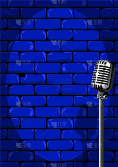 夜总会,舞台,墙,红色,事件,斑点,传声器架,歌手,表演者