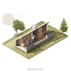 45°小场景轴测表达... - @理想主义设计的微博 - 微博