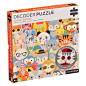 Animal Festival 100-Piece Decoder Puzzle : Complete the puzzle and find the hidden objects in this 100 Piece Animal Festival Decoder Puzzle from Petit Collage! This cute crowd is ready to celebrate at the festival, but they've lost a few things in the shu
