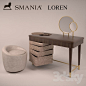 Dressing table and poof SMANIA Loren:
