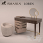 Dressing table and poof SMANIA Loren