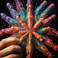 AI绘画_Prompts_cannedgoods_vonynich_constellation_map_rainbow_smoke_droplets_o_a8495bf4-a3e2-4c25-b22c-b8983d28ee3b_xpanx.com