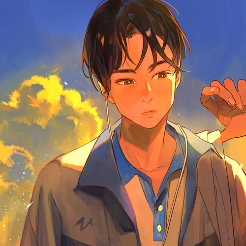 背景黄昏校园蓝天夕阳脸光影