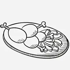 铅笔画鸡腿薯条免抠素材_新图网 https://ixintu.com 卡通 手绘 薯条 铅笔画 铅笔纹理 食物 鸡腿