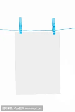晾衣架用空白纸
Clothespins with Blank Paper