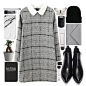 A fashion look from December 2014 featuring long sleeve peter pan collar dress, pointed toe ankle boots and real leather purses. Browse and shop related looks.